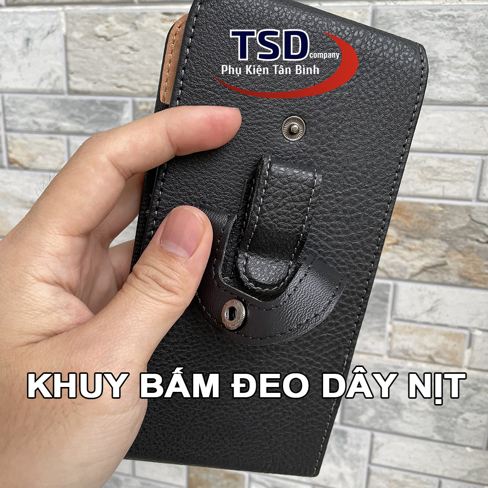 High-quality belt-mounted phone case worn on the side