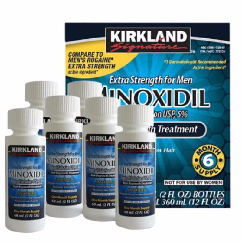 Minoxidil 5% và sản phẩm hỗ trợ mọc râu, tóc