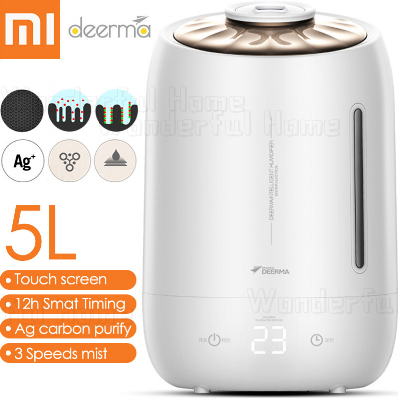 Original Xiaomi Deerma DEM-F600 Large Capacity Cool Mist Mute Air Humidifier air purifier aromatherapy diffuser Household【TO Deerma DEM-F628】
