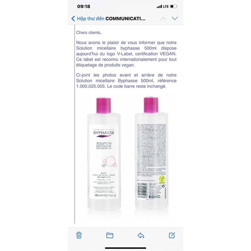 [CHUẨN AUTH] Nước tẩy trang sạch sâu BYPHASSE 500ml