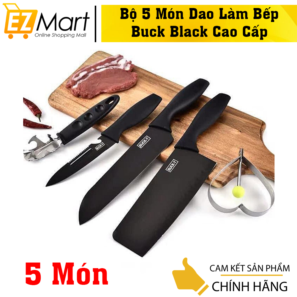 BÁO GIÁ Dao Làm Bếp Siêu Bén | Shopee Lazada Sendo Tiki mới nhất 68 Bộ Dao Làm Bếp 5 Món Đa Năng Màu Đen Cao Cấp, Bộ 5 Dao Bằng Thép Không Gỉ Đa Năng Siêu Bén, Siêu Sắc, Siêu Tiện Lợi Cho Căn Bếp