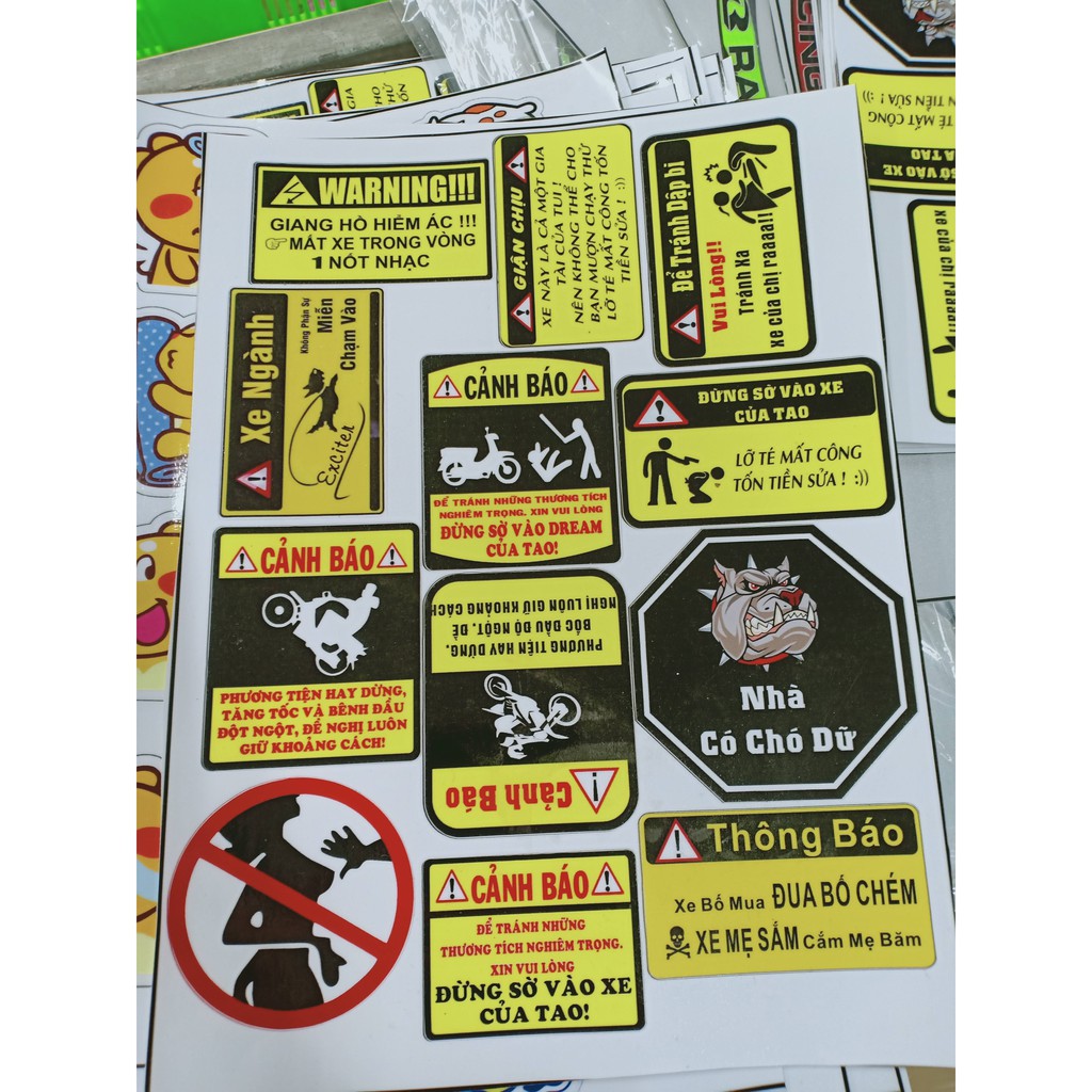 [Hot] Decal cảnh báo dành cho xe điện + xe máy