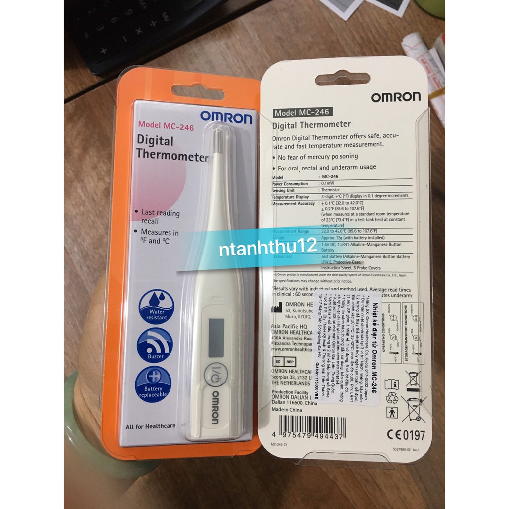 Cặp nhiệt độ điện tử omron c-246