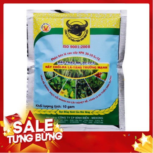 Phân Bón Lá Kích Chồi, Ra Lá, Đẻ Nhánh Đầu Trâu 30-10-5