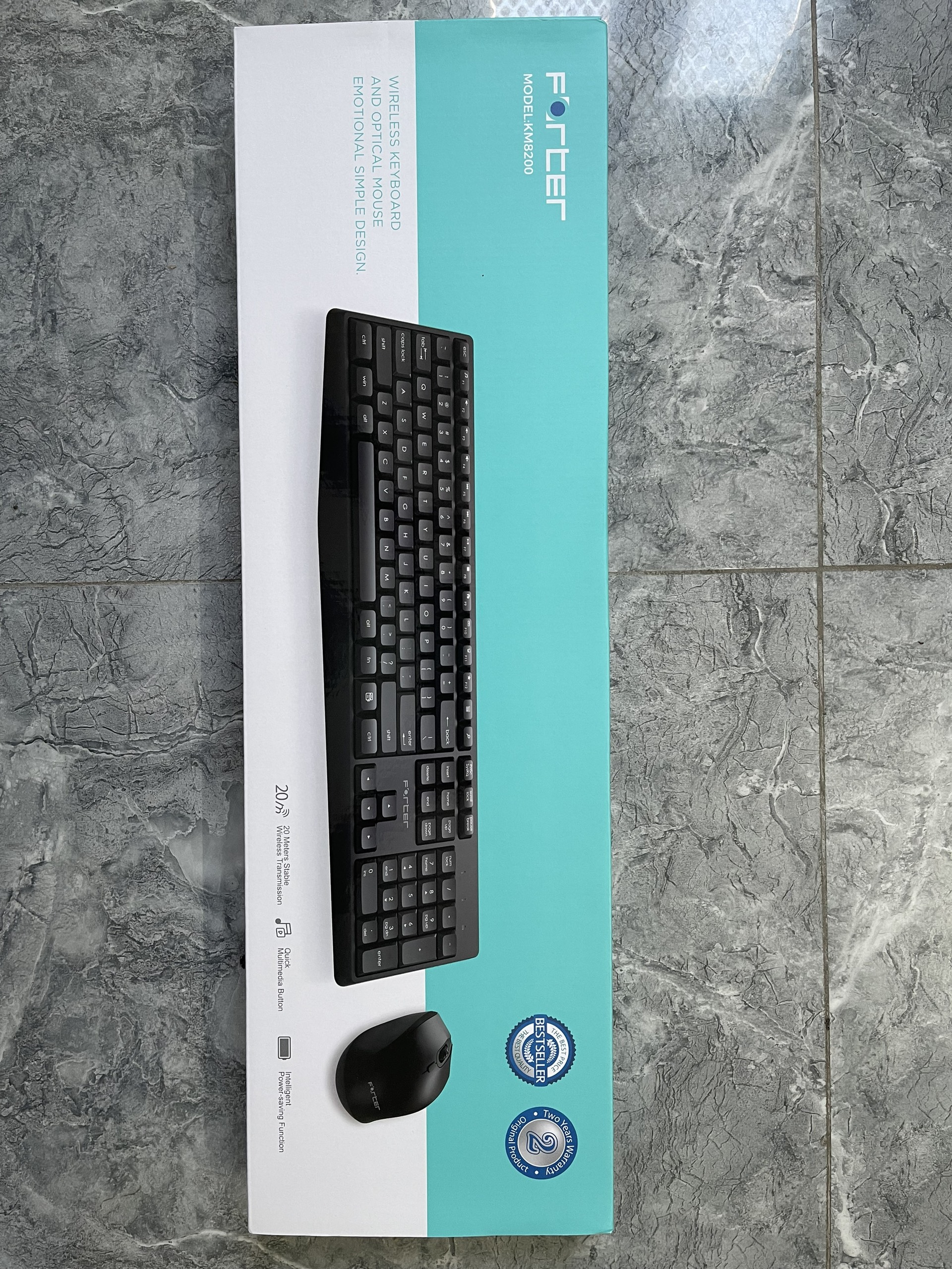Bộ phím chuột không dây Forter KM8200