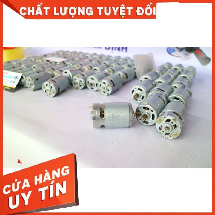 Motor DC RS550 12V Động Cơ Thay Thế Máy Khoan Pin 12V,Có Kèm Bánh Răng 12 Răng,9 Răng