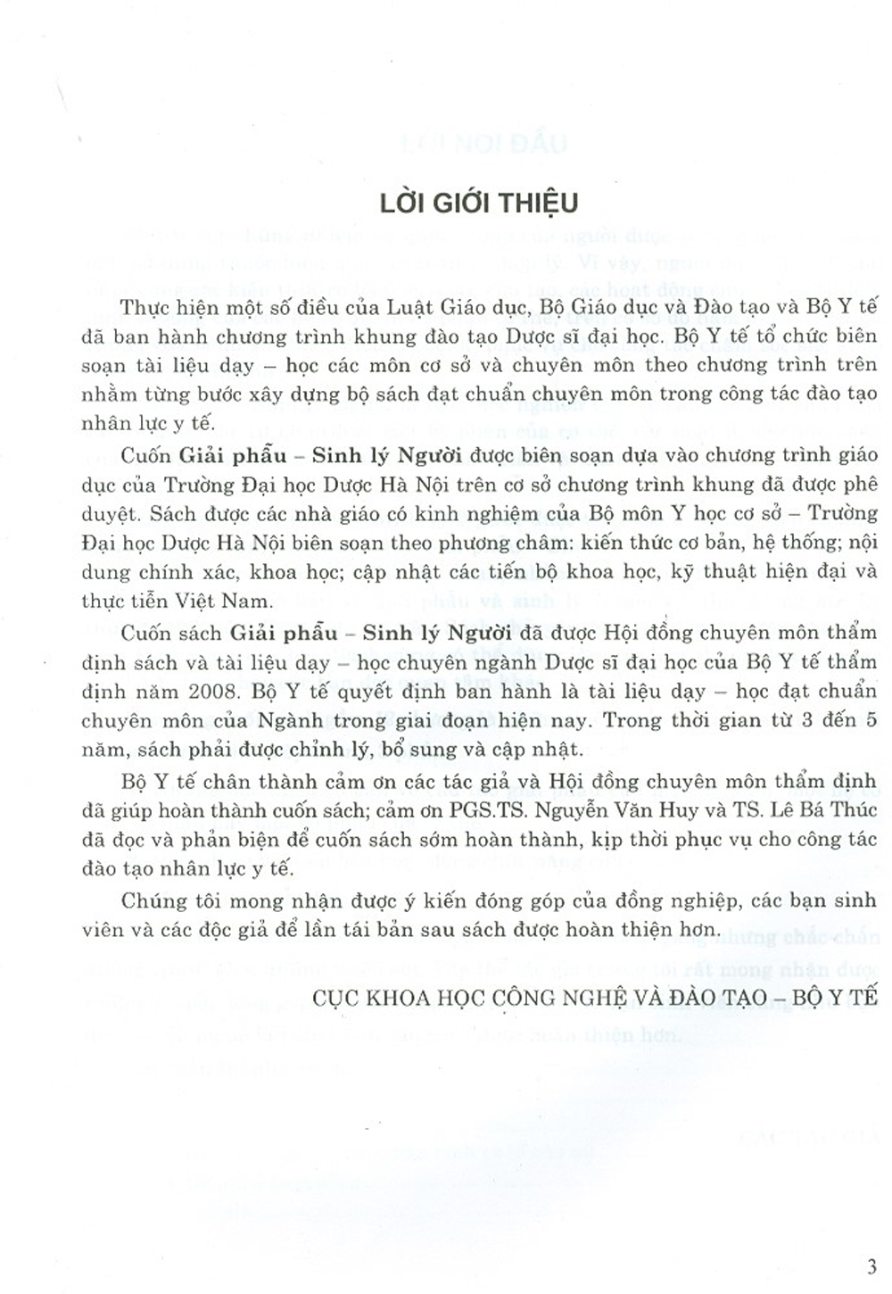 Giải Phẫu Sinh Lý Người (Dùng Cho Đào Tạo Dược Sĩ Đại Học)