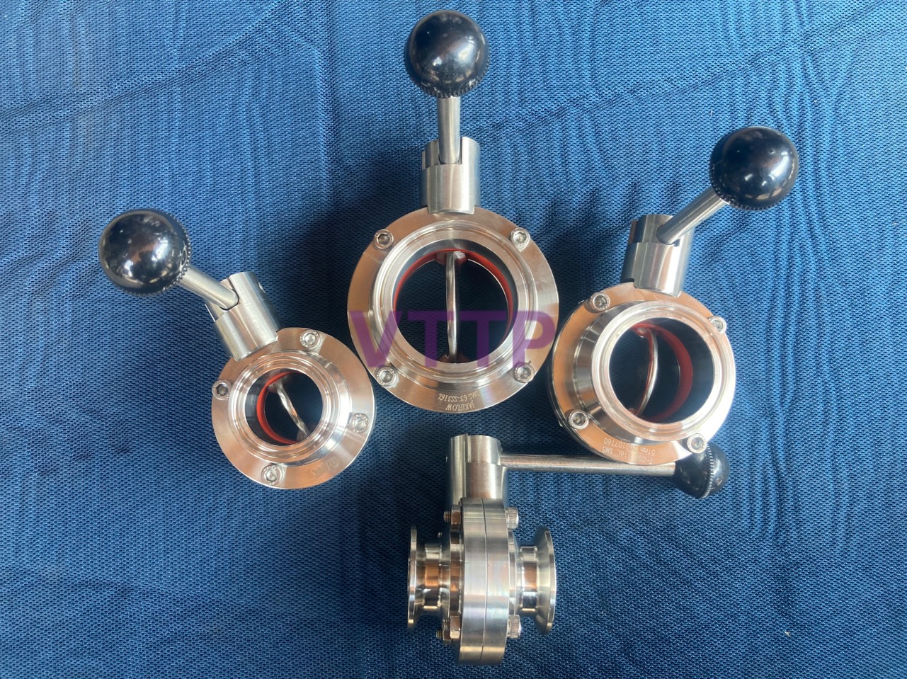 van bướm inox, van bướm vi sinh, van kẹp clamp