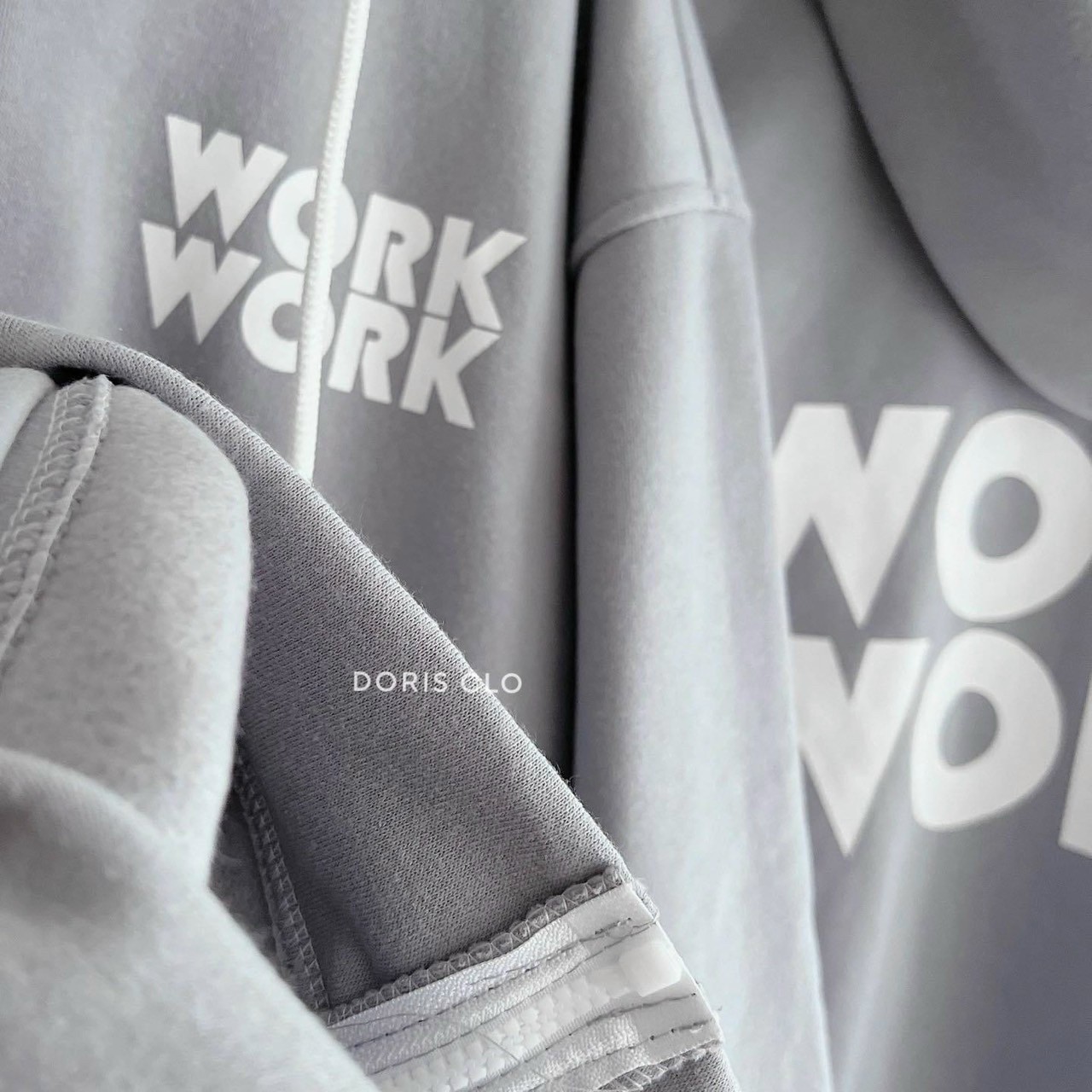 ÁO KHOÁC THU ĐỘNG FORM RỘNG BASIC LOGO NỔI BẬT WORK WORK FORM RỘNG THOẢI MÁI