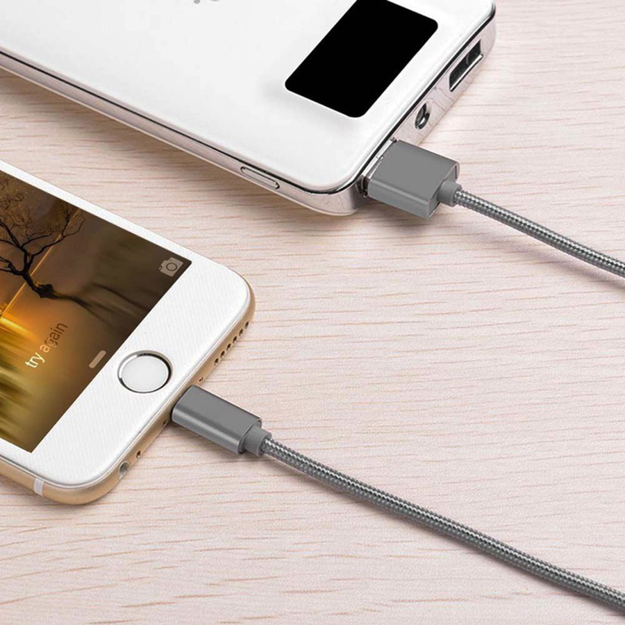 Dây Cáp Sạc Bọc Dù Cổng Lightning Dành Cho Iphone