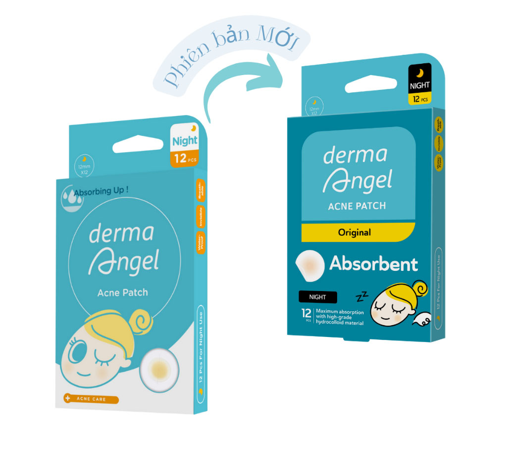 Miếng Dán Mụn Dermaangel Dùng Ban Đêm 12 Miếng