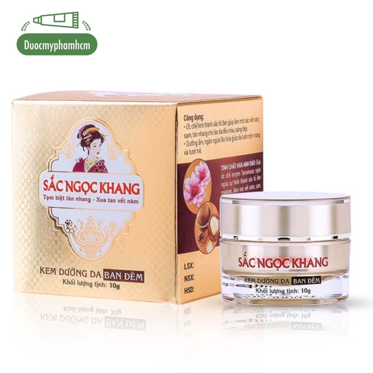 Kem dưỡng da ban đêm sắc ngọc khang 10gr