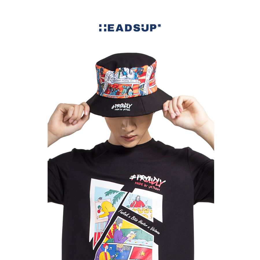 Mũ vành Bucket Unisex (Đen)