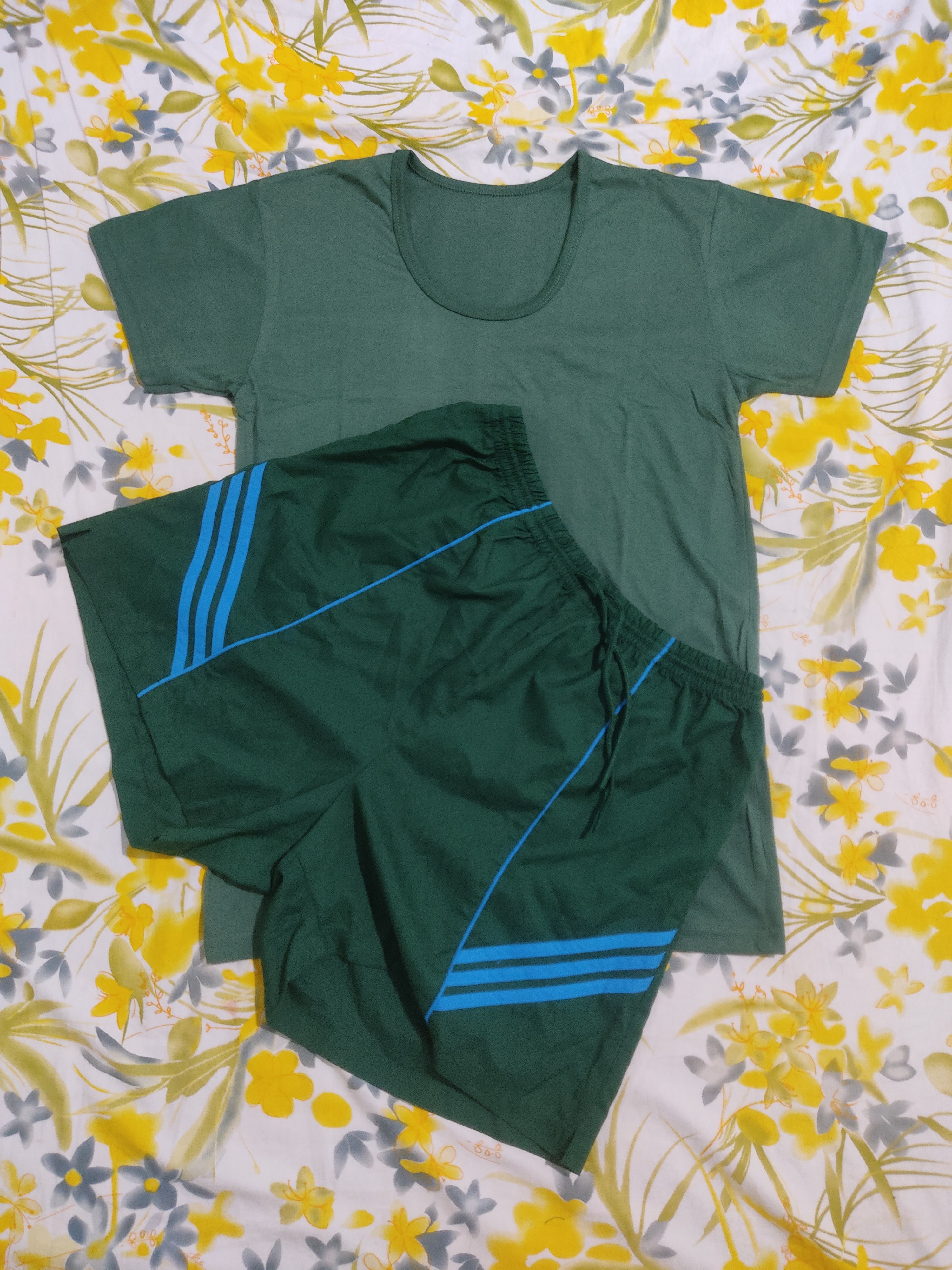 Combo of Shorts + Green T-Shirt