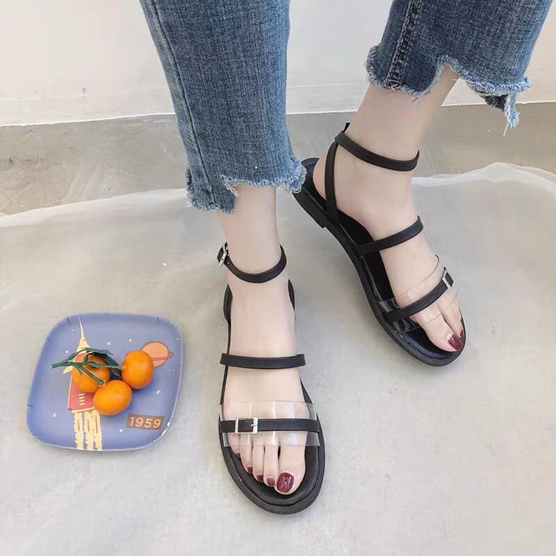 Dép Quai Ngang Đế Bằng Mềm Chống Trượt QUAI TRONG PHỐI LẠ MẮT Xinh Xắn Hợp Thời Trang 2020 LZ SD02