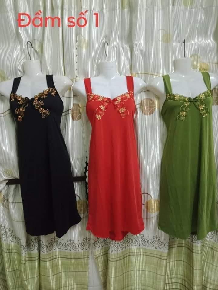 [HCM]combo 2 váy thun lanh bận ngủ cho nữ