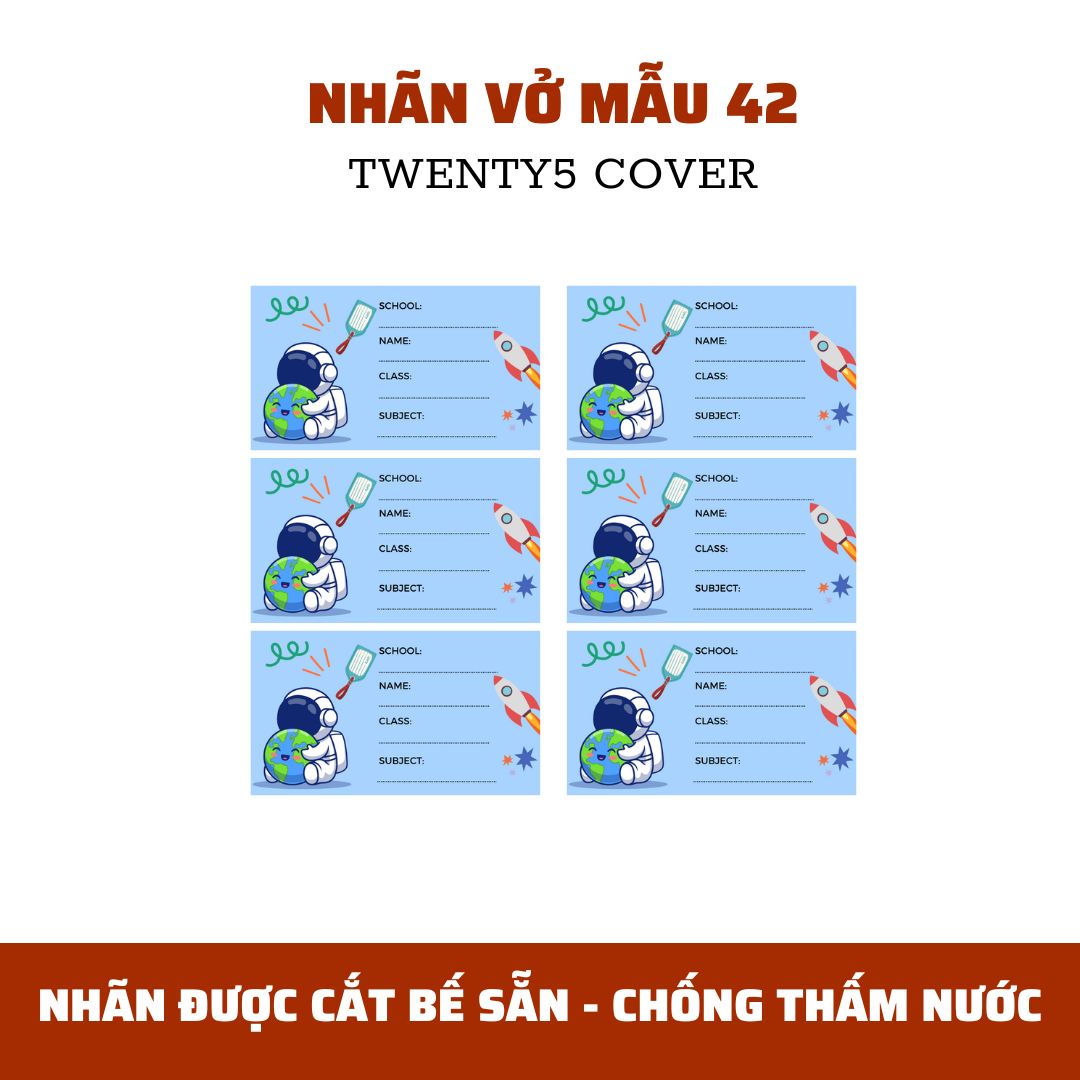 SET NHÃN VỞ THEO MẪU 40 - 49
