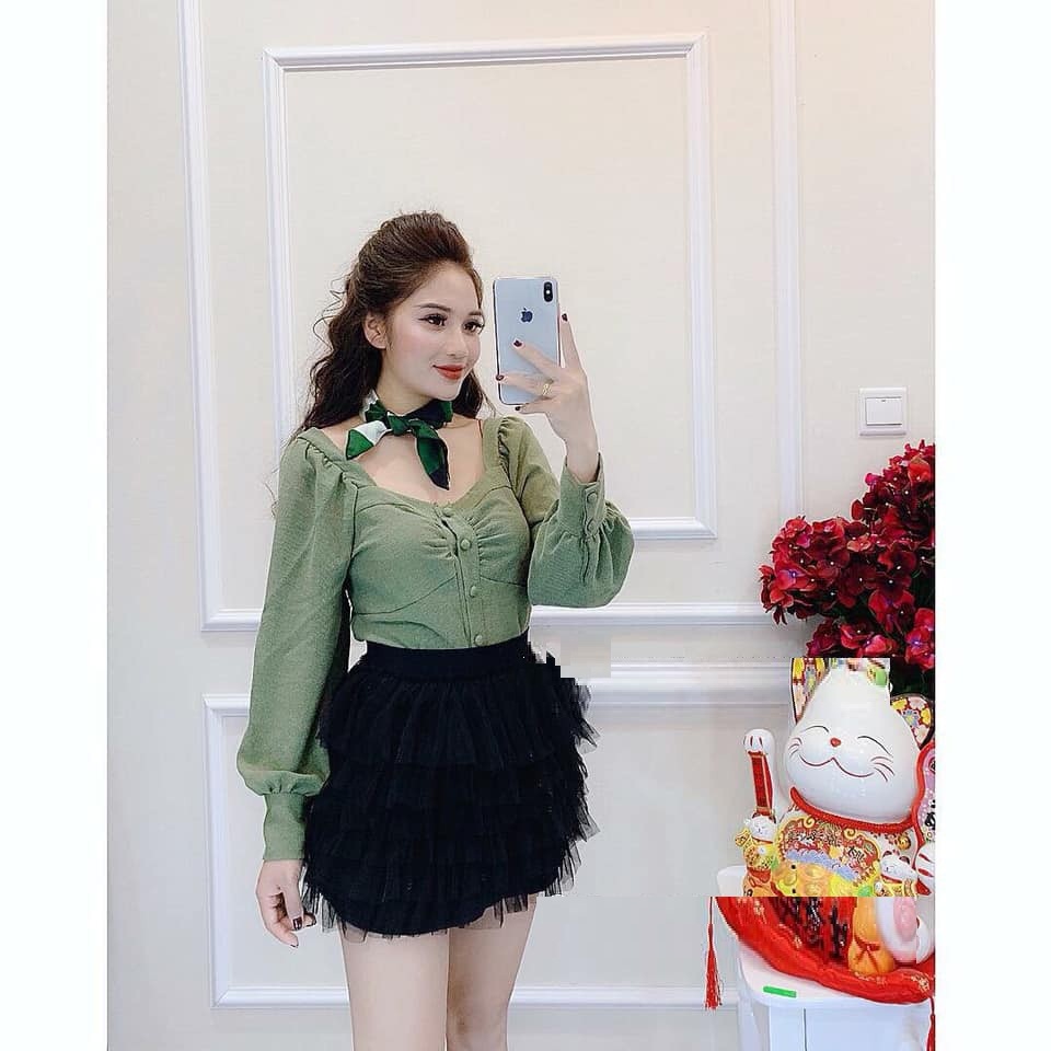 Chân váy ngắn xoè NHIỀU TẦNG siêu hot