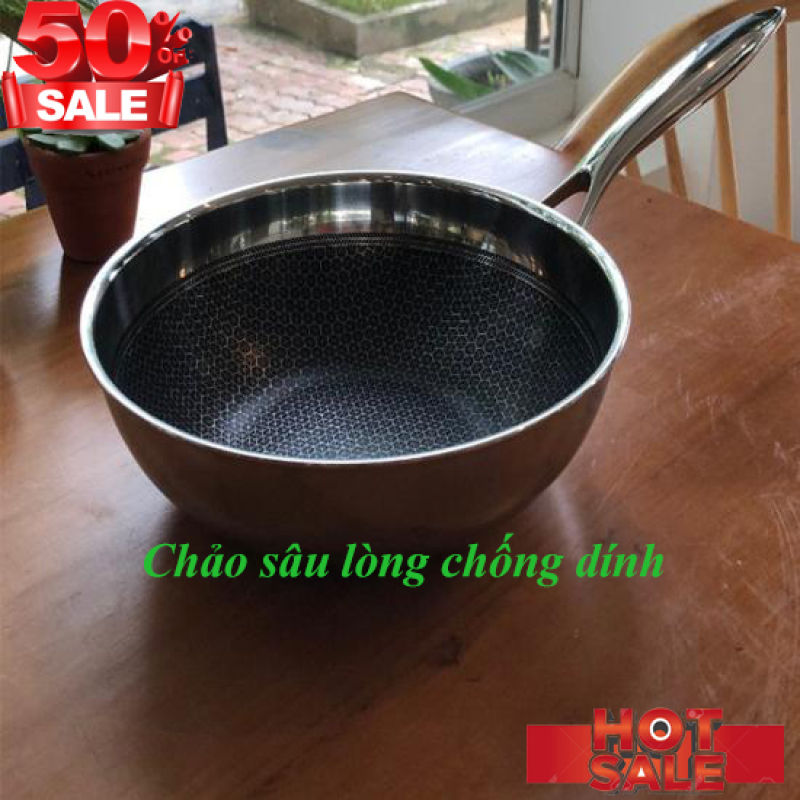 CHẢO TỔ ONG SÂU LÒNG SIÊU CHỐNG DÍNH-DÙNG CHO CẢ BẾP TỪ,chảo chống dính, chảo nấu ăn sâu lòng,....