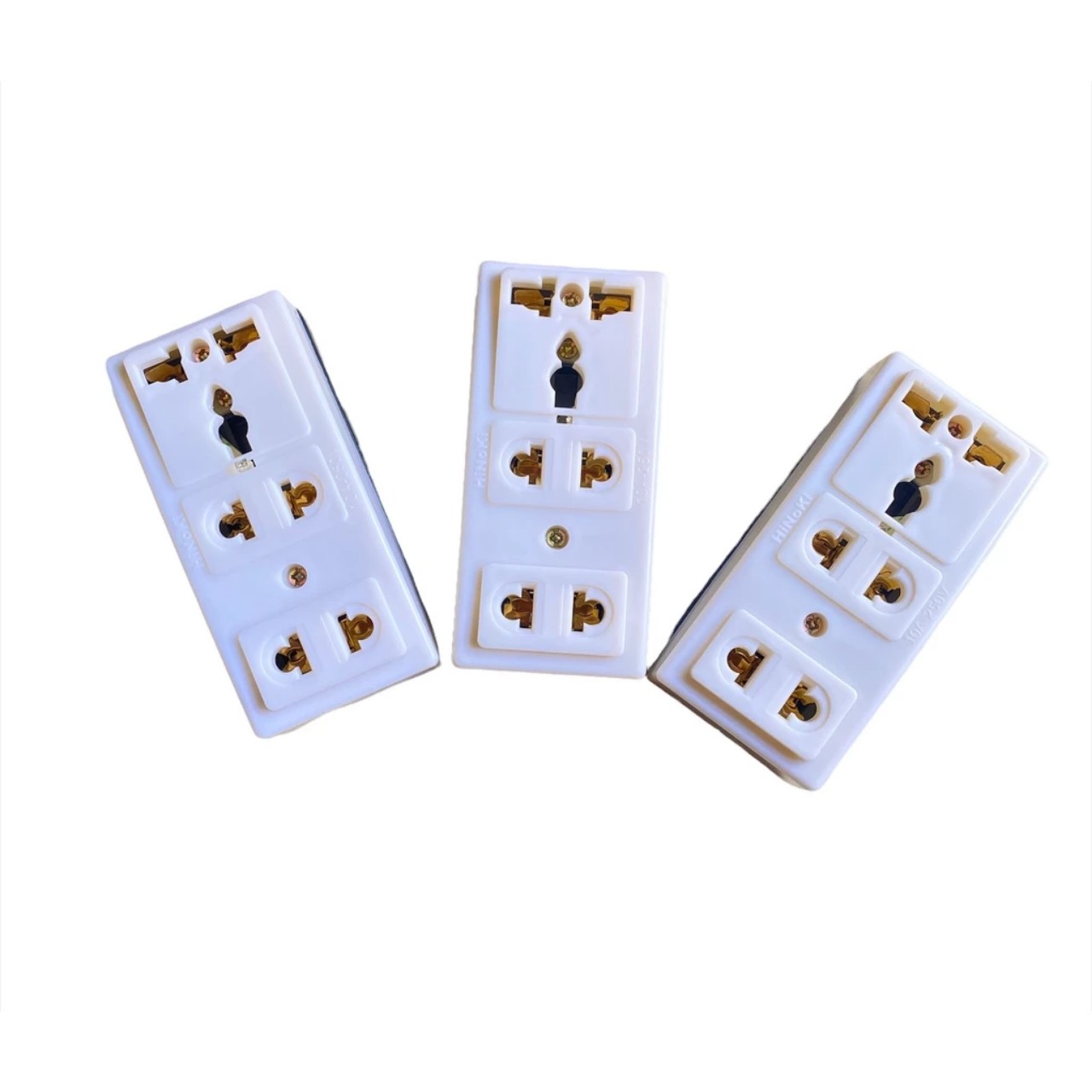 Ổ cắm 3 lỗ có đèn báo Hinoki