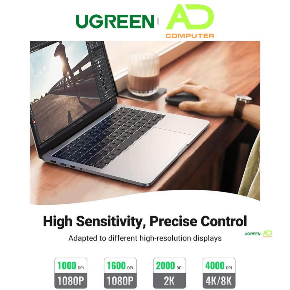 Chuột không dây UGREEN MU001 Tốc độ chuột 4000 DPI