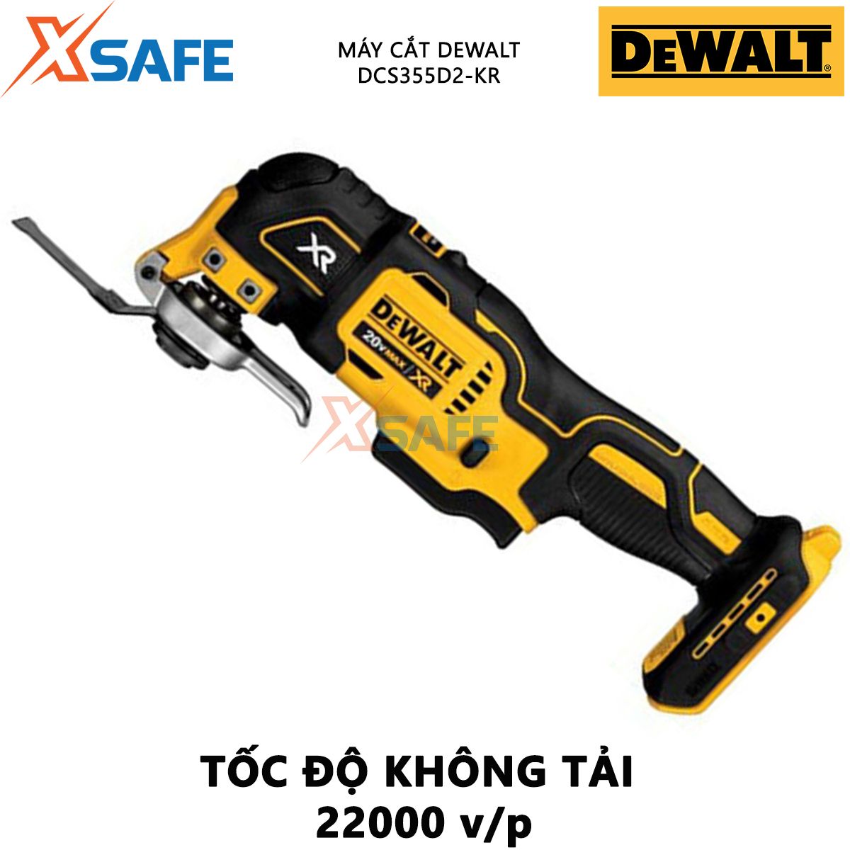 Cutting Machine multi-purpose battery DeWalt dcs355d2-kr cutting machine vibration power 300W, no-load speed 22000 v/p, amplitude angle vibration 1.6 degree cut on the various materials such as metal, tile [xsafe] [XTools]