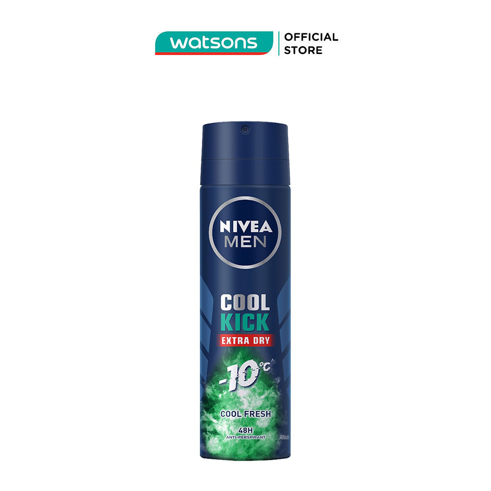 Xịt ngăn mùi nam nivea men cool kick cool fresh mát lạnh khô thoáng 150ml