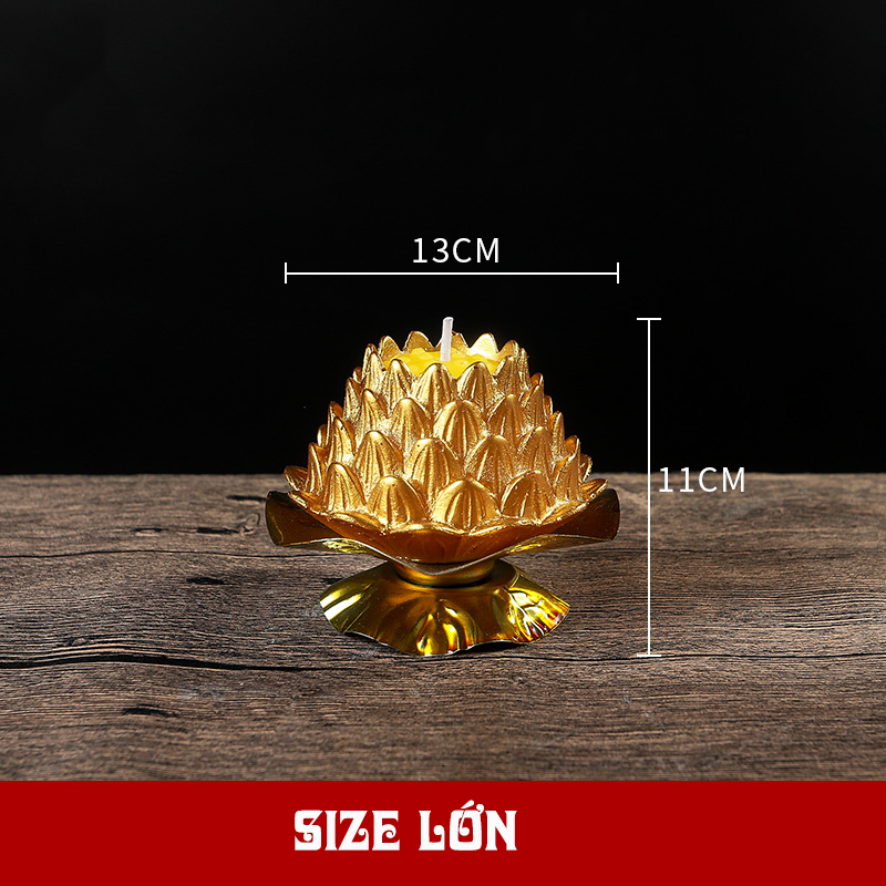 Nến hoa sen phật, nến để ban thờ, sáp hoa sen phật an toàn cho sức khỏe - Cháy 8h, 12h