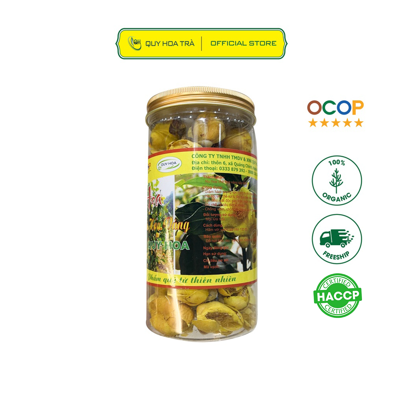 Trà Hoa Vàng Quảng Ninh 50g (Lọ Nhựa)