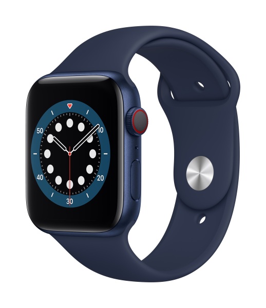 [NEW] Đồng hồ thông minh Apple Watch Series 6 44mm GPS + Cellular - Vỏ Nhôm Xanh Navy, Dây Cao Su Xanh Navy (M09A3VN/A) - Hàng chính hãng, mới 100%