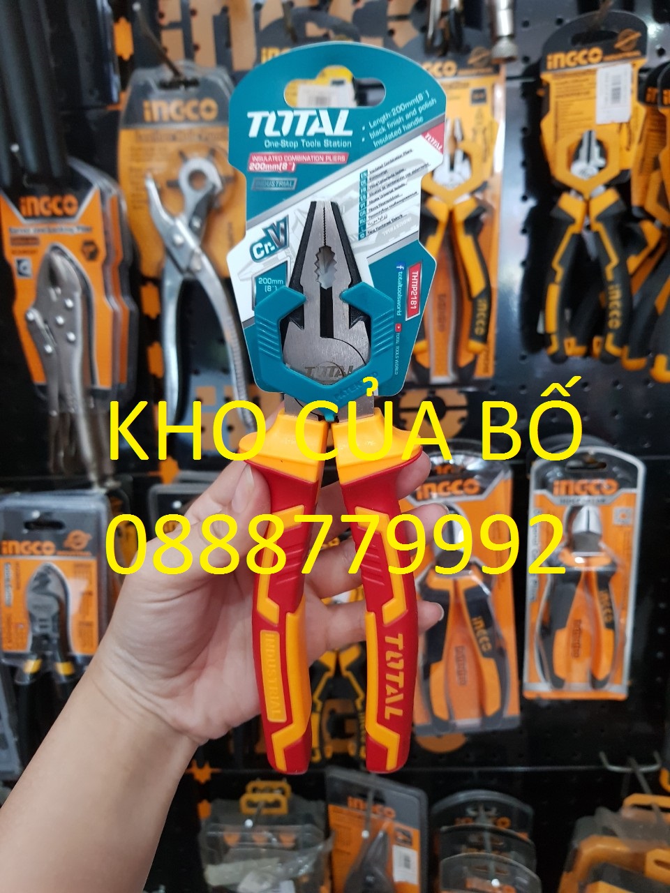 Kềm răng cách điện 200mm total thtip2181