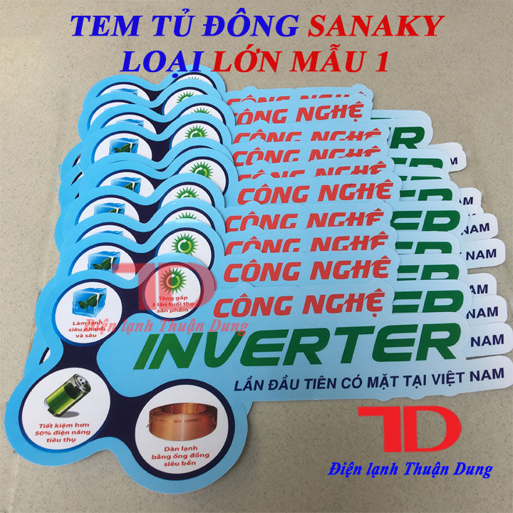 Tem tủ đông SANAKY loại lớn mẫu 1, Điện Lạnh Thuận Dung