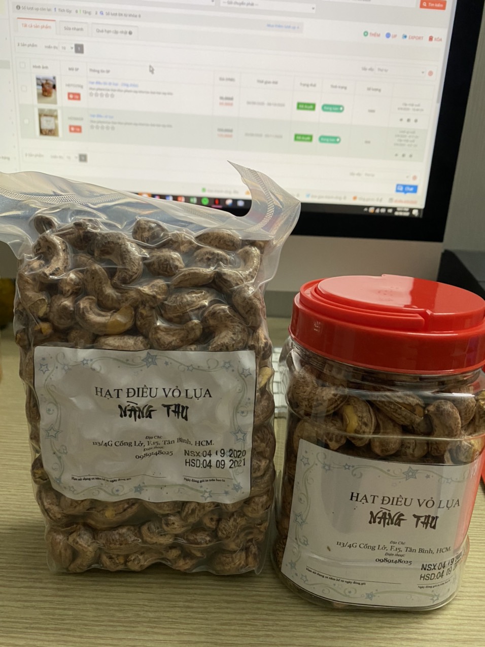 Hạt điều vỏ lụa loại 1 -  gói 500gr