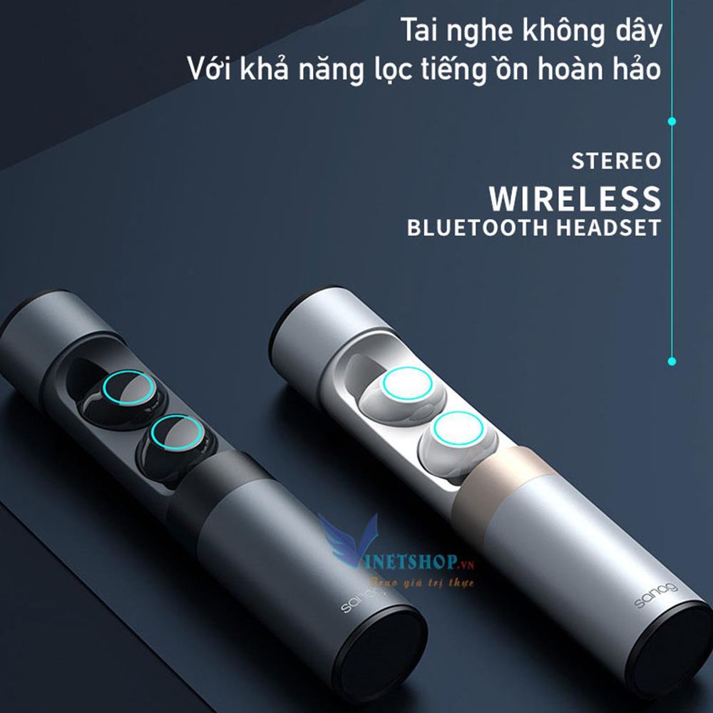 Tai nghe bluetooth 5.0 - tai nghe cảm ứng cao cấp sanag j1 remach rẻ mà chất tiêu chuẩn chống nước ipx7 - bh 12 tháng