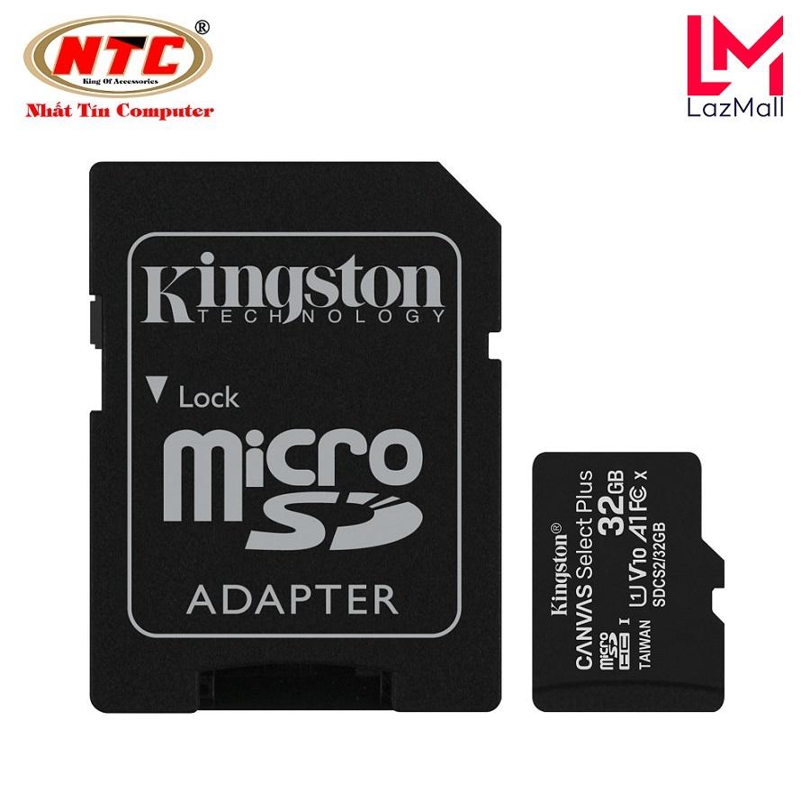 Thẻ nhớ microsdhc kingston canvas select plus 32gb u1 v10 a1 100mb/s