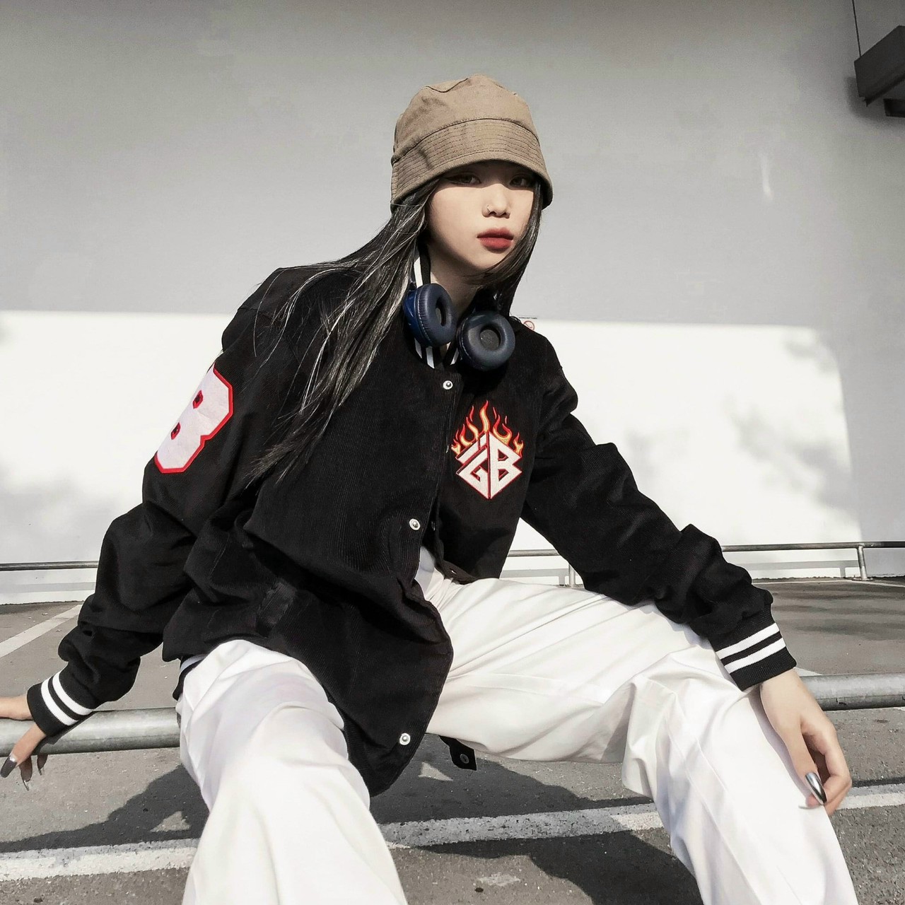 Áo khoác dù bomber nam nữ 2 lớp hình lửa độc đáo thời trang