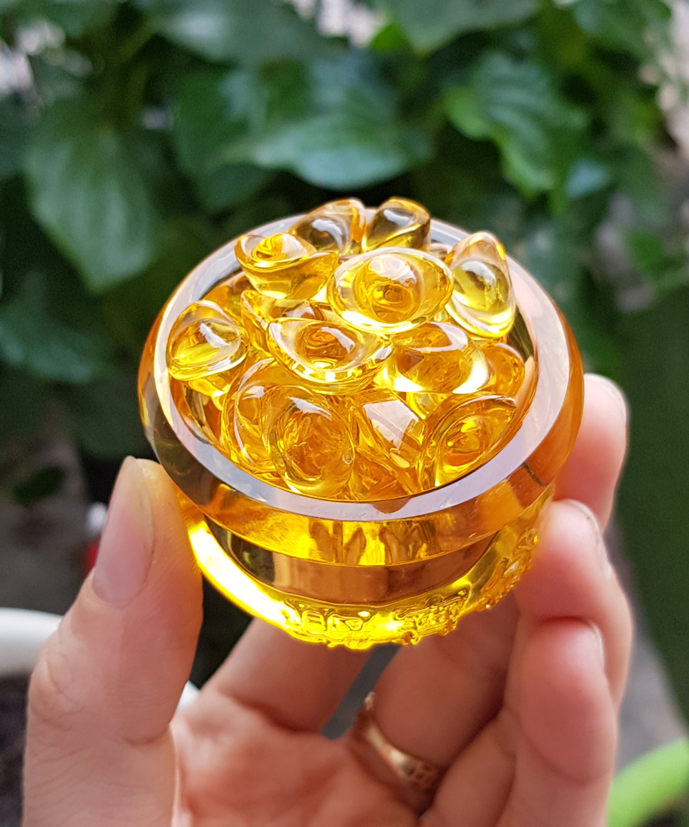 [HCM]Combo Bát Tụ Bảo size 5cm kèm 30 thỏi vàng size 1.5cm