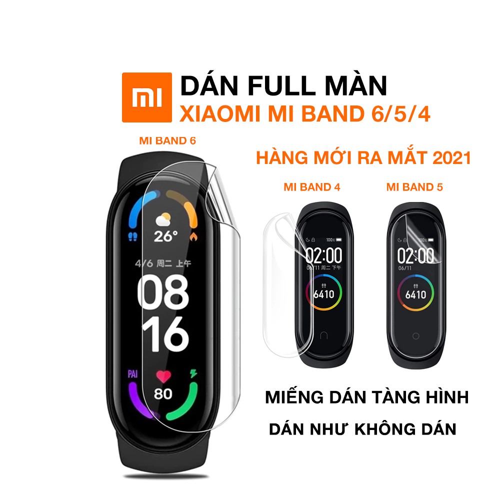 Bộ 2 dán PPF Mi Band 4 / Mi Band 5 / Mi Band 6 dẻo trong suốt - Miếng dán PPF màn hình vòng đeo tay thông minh Xiaomi Mi Band 4 dẻo trong sốt