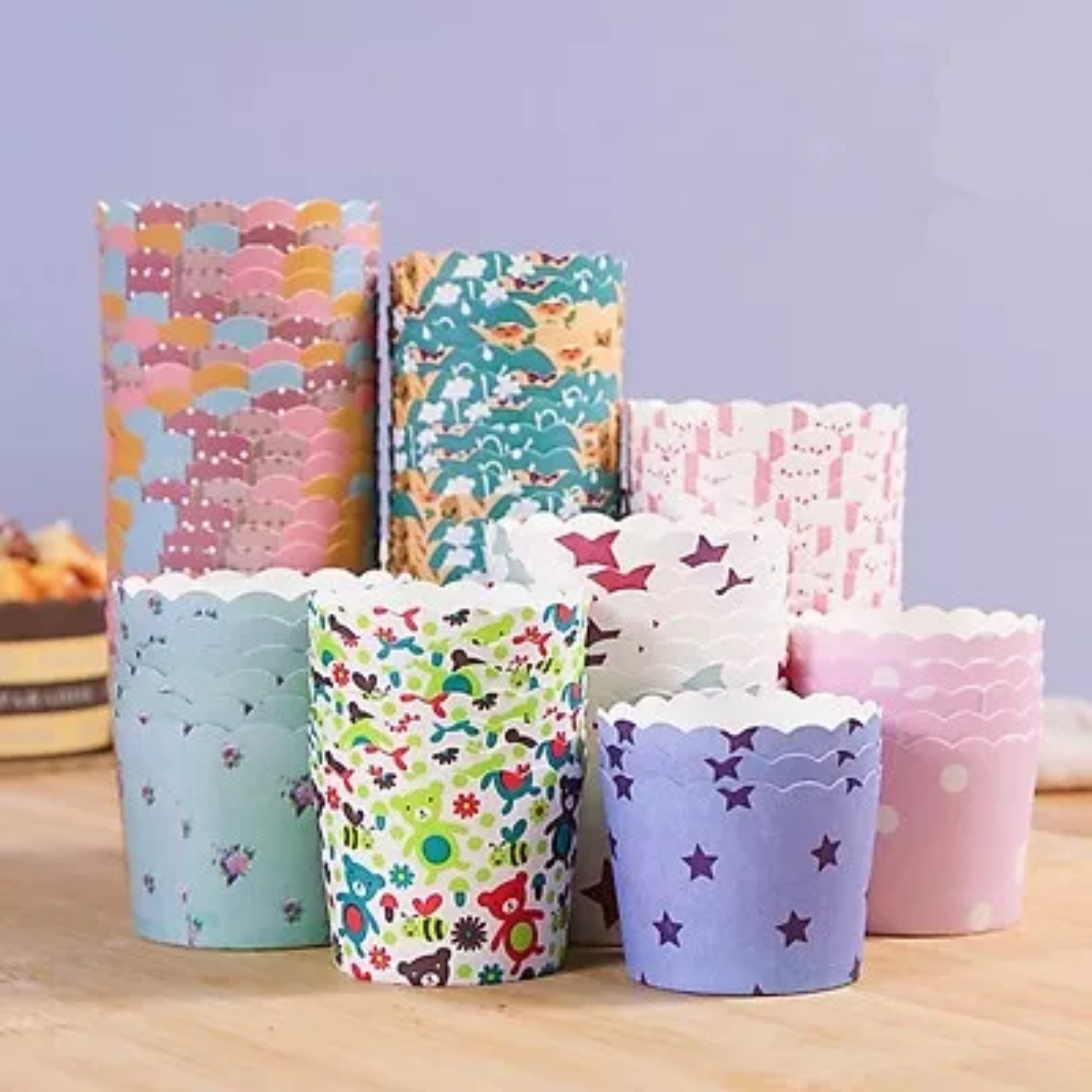 BỘ 50 LY CUPCAKE GIẤY NƯỚNG BÁNH LỚN- NHỎ( 2 SIZE)