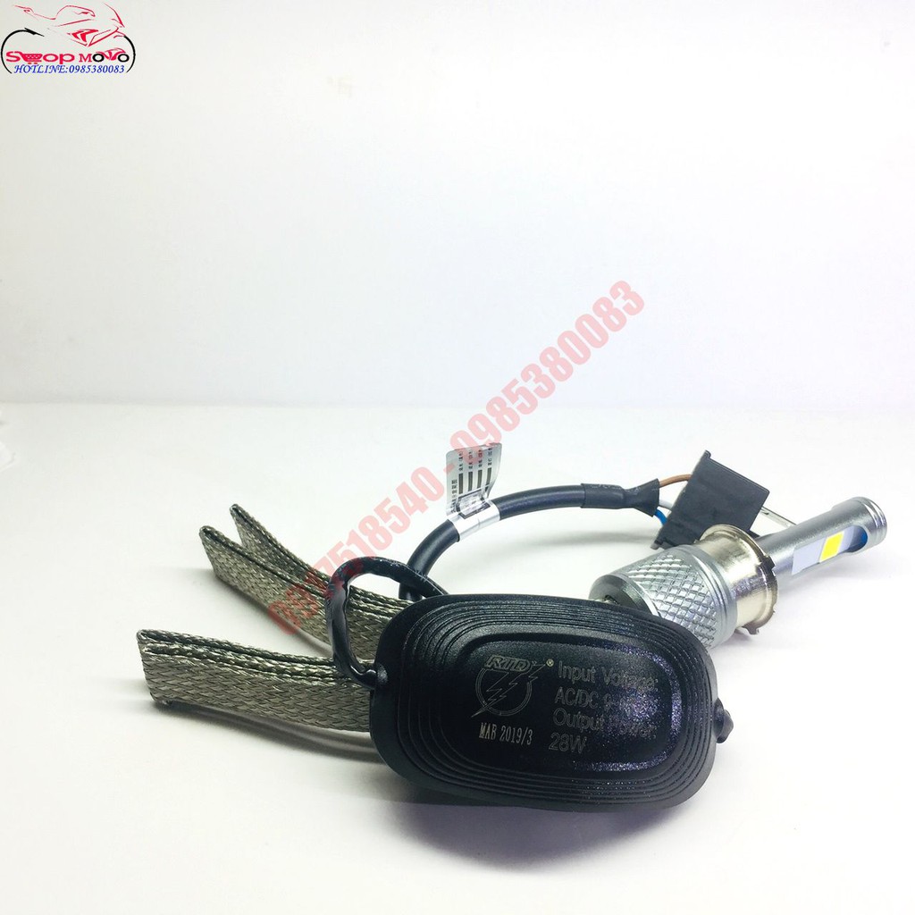 ĐÈN PHA LED M02J CHÂN H4 RÂU TẢN NHIỆT SIỂU SÁNG