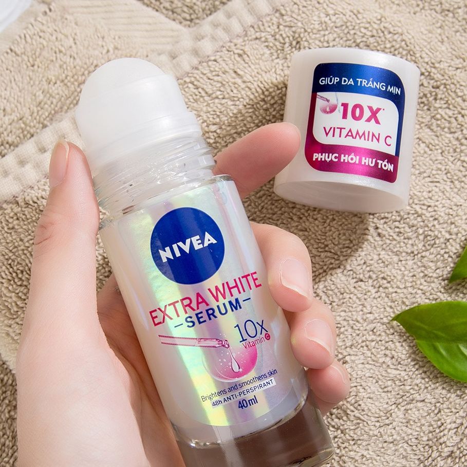 [HCM]Lăn khử mùi Serum trắng mịn Nivea Extra White Serum 40ml