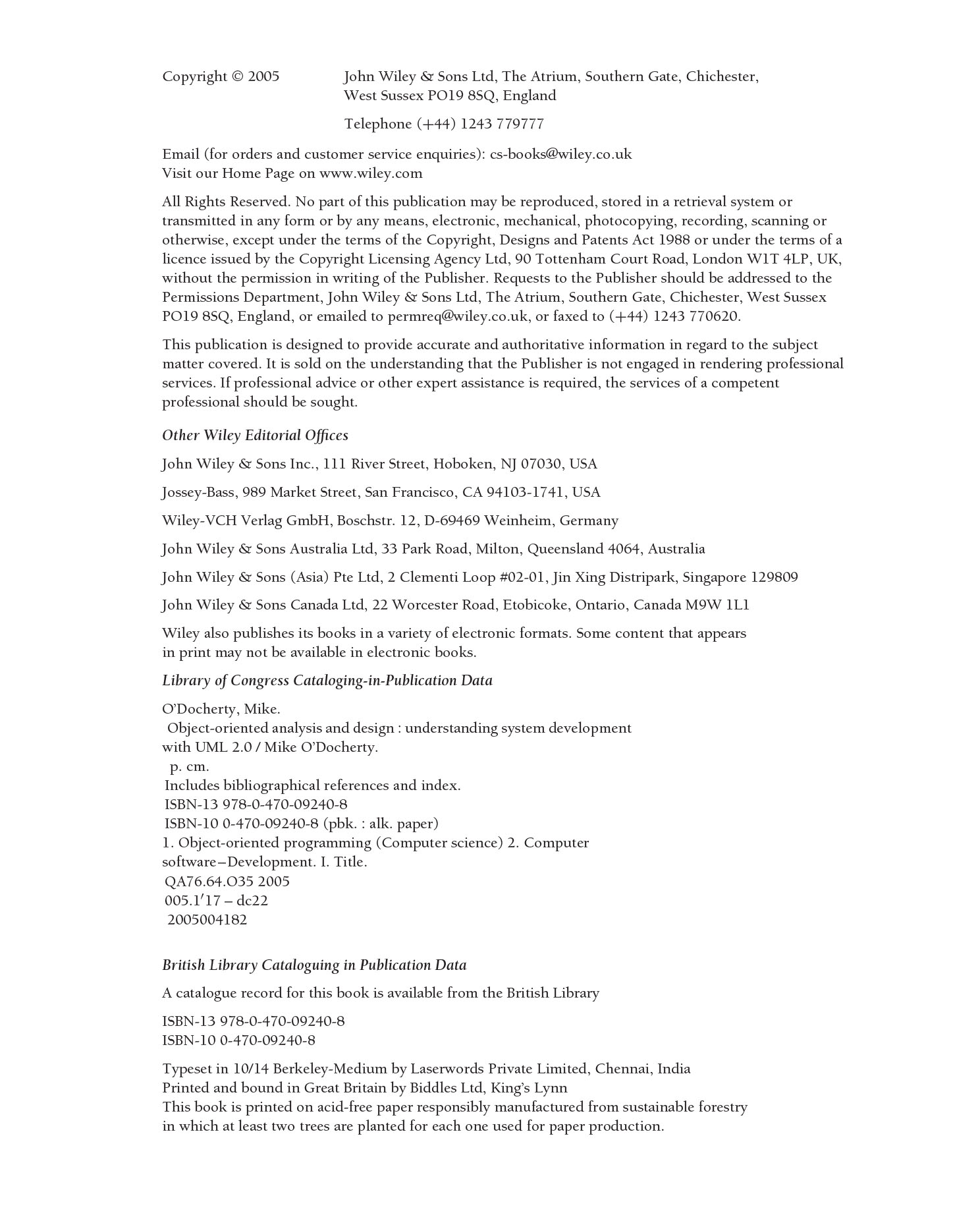 Object-oriented Analysis And Design Understanding System Development With UML 2.0