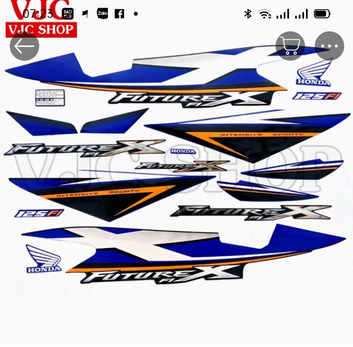 Bộ tem Future x 125 Fi màu xanh