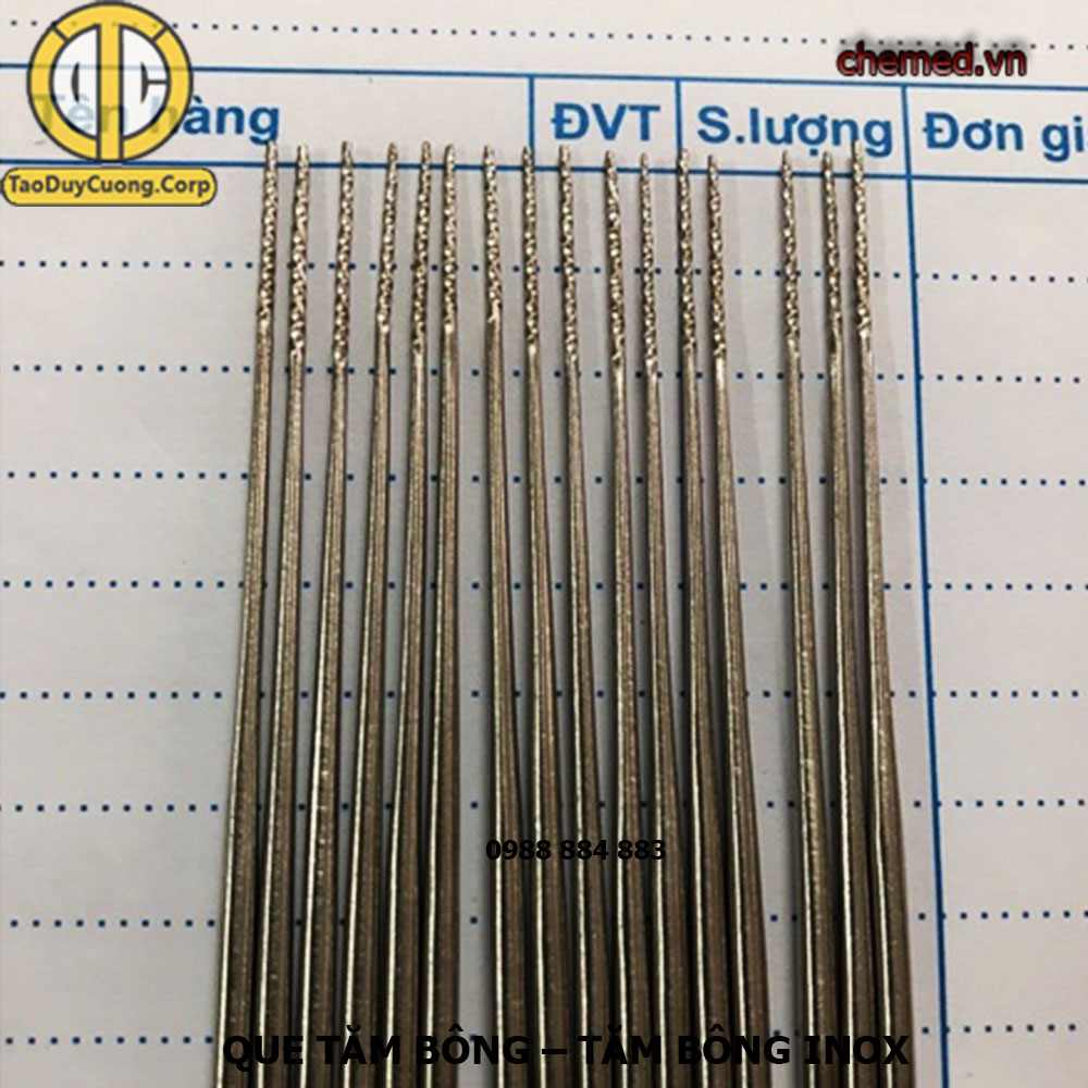 Que tăm bông, tăm bông inox
