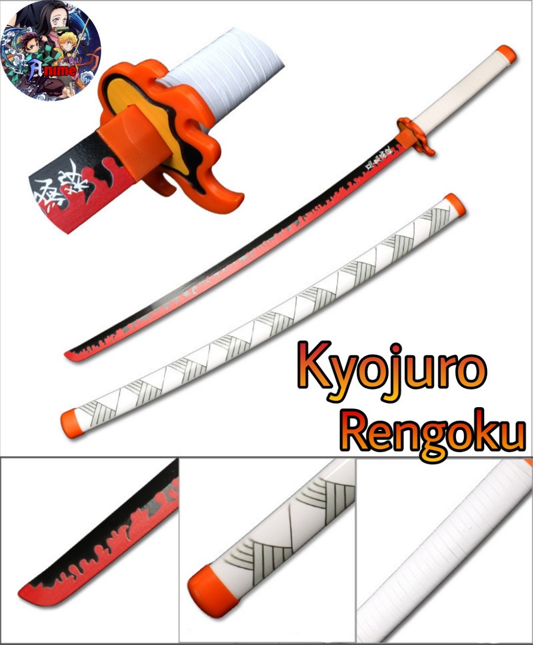 Mô hình Kiếm Gỗ Viêm trụ 1m  lưỡi kiếm bằng gỗ   kiếm nhật katana  kiếm  Kimetsu No Yaiba 1m gỗ  Kiếm Thanh Gươm Diệt Quỷ demon slayer katana   Lazadavn