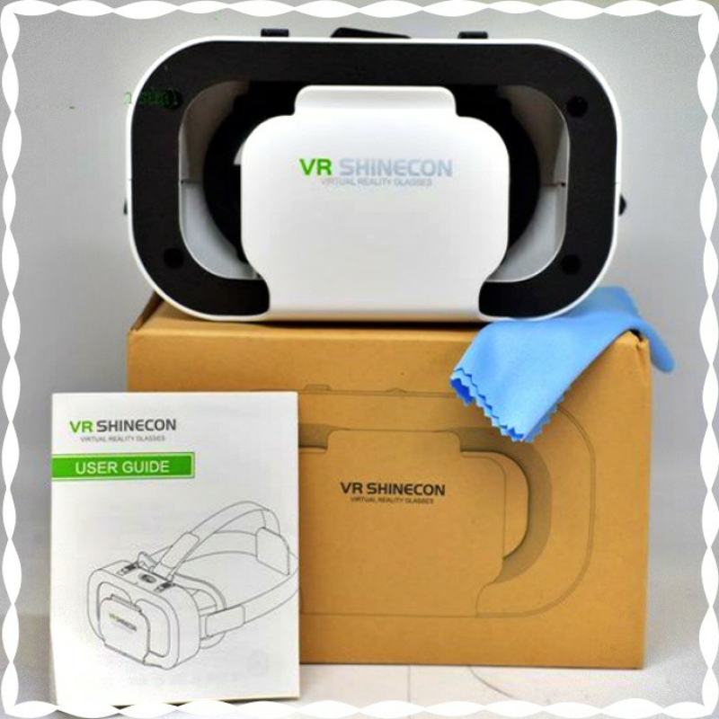 Kính thực tế ảo VR SHINECON 5.0 cao cấp chính hãng. Phiên bản cao cấp thấu kính không đau mắt. Có tay cầm chơi game. Máy phát video và game 3D VR. Bảo hành 12 tháng