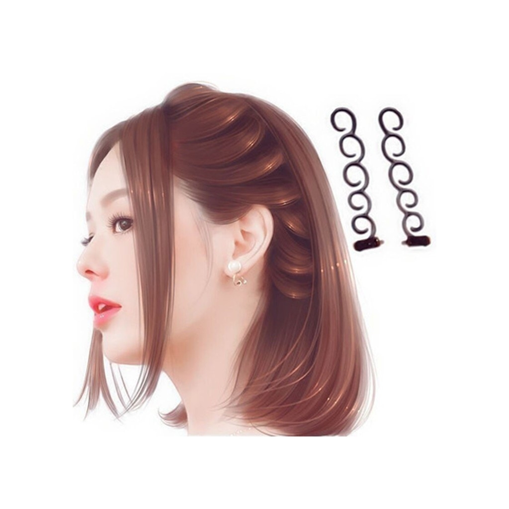 [HCM]Combo 2 dụng cụ thắt bím lệch 2 bên cực kì dể thương