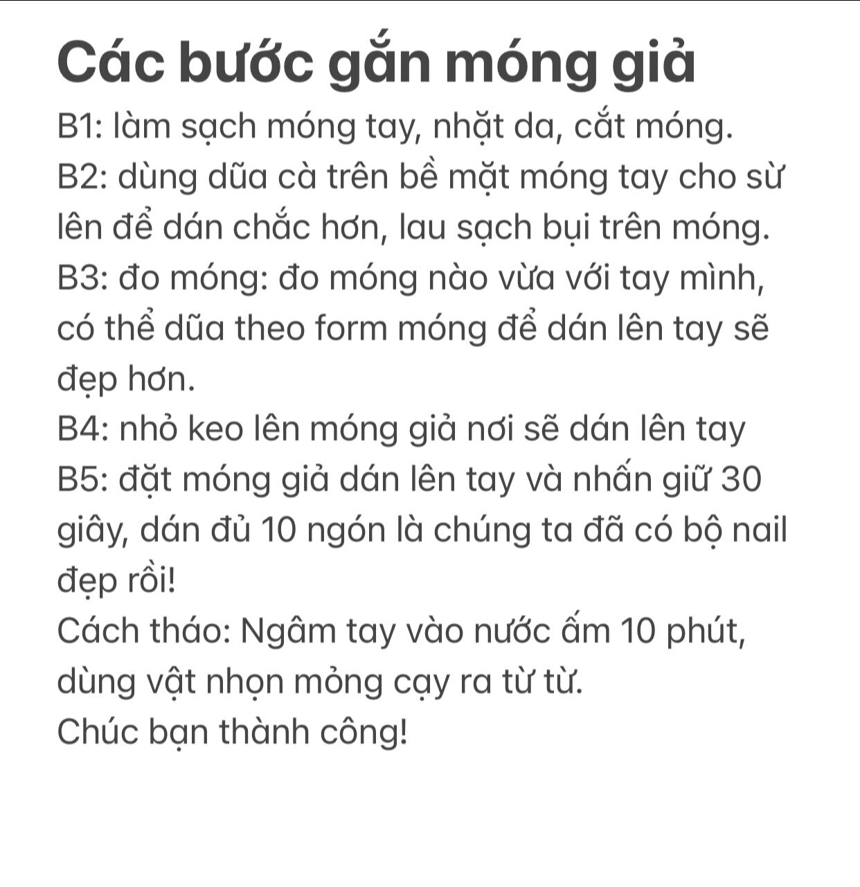 24 móng úp chân đủ size kèm keo dũa