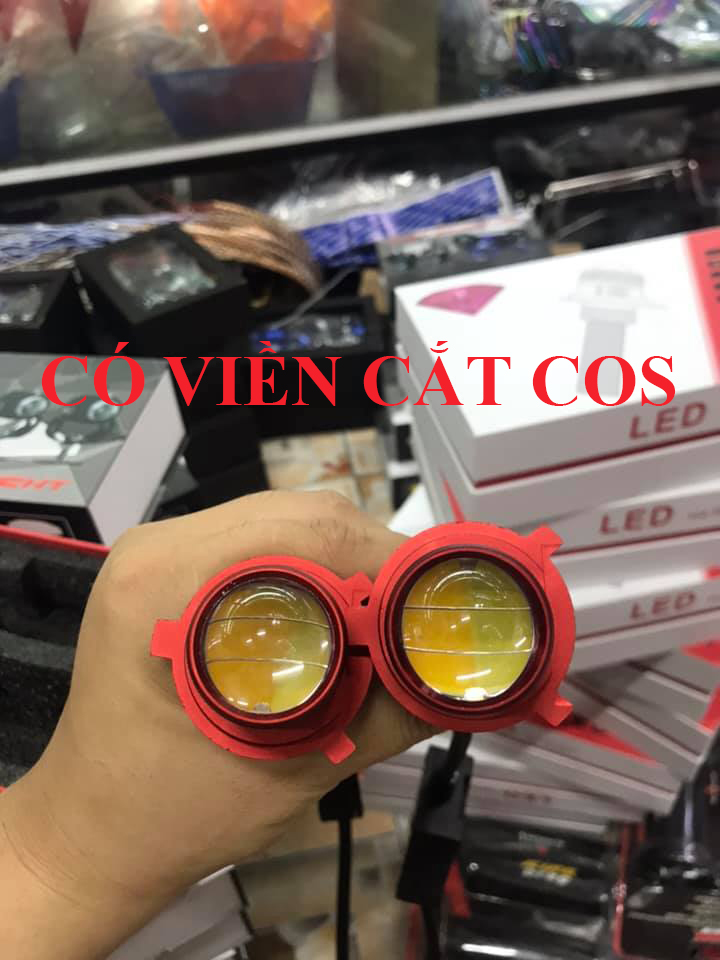 Đèn Pha Led RUBY Bi Cầu Mini 2 Mầu Đuôi Công Chuyên Ô Tô Xe Máy 2021