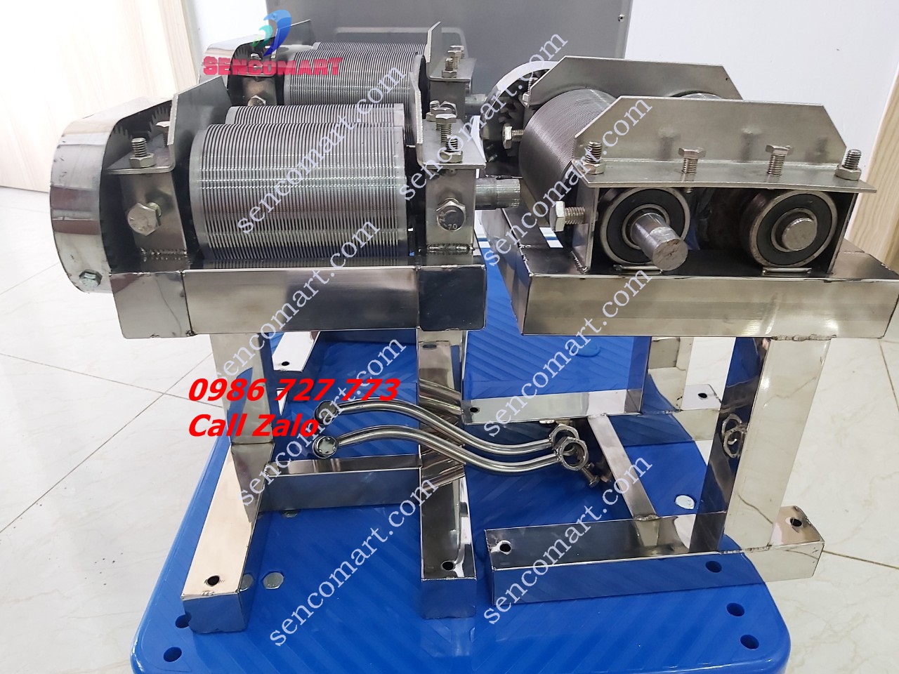 Máy thái bì heo, máy thái da heo bằng inox